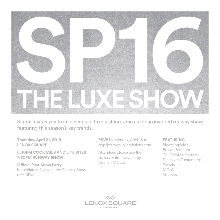 Luxe Show Invite At Lenox Square